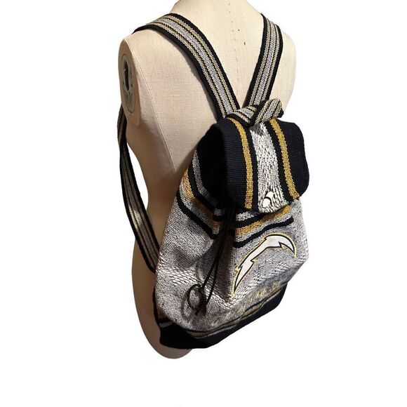 Los Angeles Chargers NFL Backpack School Knitted Embroidered Drawstring - Picture 2 of 11